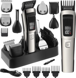 Tondeuse et kit de rasage multifonction SOULIMA 8‑en‑1 avec USB‑C et écran