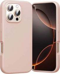 Coque en silicone Vention pour iPhone 16 Pro avec MagSafe (rose)