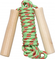 Corde à sauter avec poignée en bois 250 cm