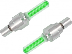 Bouchons de valve lumineux – verts, lot de 2 pièces