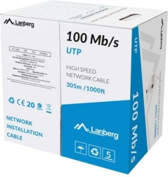 Câble LAN UTP 100Mb/s 305m fil CCA gris