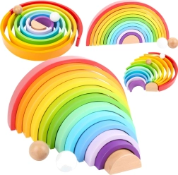 Arc-en-ciel en bois à assembler XL Montessori Small Foot