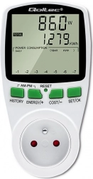 Compteur de consommation d’énergie avec historique PM0627, LCD, 16 A / 3680 W