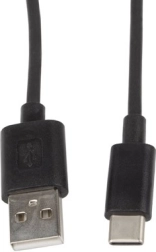 Câble Lanberg USB-C vers USB-A 1,8 m, USB 2.0, noir - 1 pièce