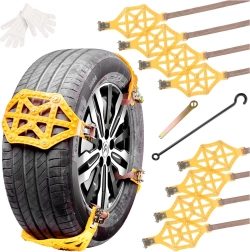 Surchaussettes antidérapantes pour pneus – lot de 8 pièces