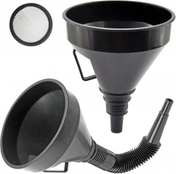 Grand entonnoir à carburant en plastique avec tamis