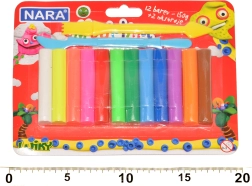 Pâte à modeler Nara – coffret 12 couleurs avec outils 150 g