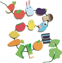 jeu d’enfilage Jardin VILAC – jouet en bois à enfiler pour développer la motricité fine