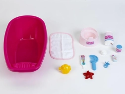 Grande baignoire avec accessoires pour poupées