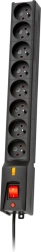 Multiprise parafoudre Lestar 8 prises, 3 m, noire