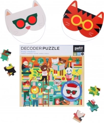 Puzzle Bibliothèque Petit Collage avec lunettes 3D