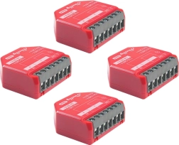 Lot de 4 interrupteurs intelligents avec mesure de consommation Shelly 1PM Gen4 Zigbee/Matter