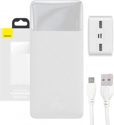 batterie externe Baseus Bipow 30000 mAh, 15 W, blanche