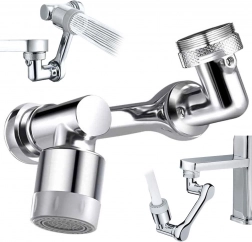 Aérateur rotatif pour robinet 1080° chromé