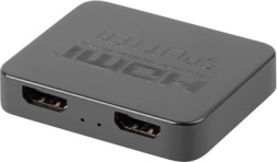 Répartiteur HDMI 1×2 4K avec alimentation USB‑C – noir