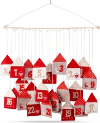 Calendrier de l’Avent suspendu en feutre 70 × 60 cm