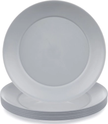 Assiettes plates en plastique Sandy 23,5 cm – set de 6 pièces