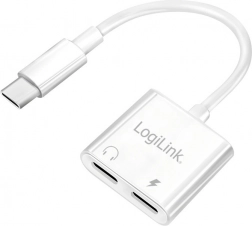 Adaptateur LogiLink USB‑C avec charge 60 W PD et prise audio