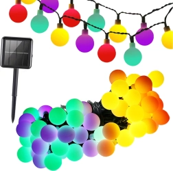 Guirlande solaire de jardin avec lumières LED multicolores