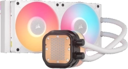 refroidissement liquide cpu corsair icue link titan 240 rx lcd, 240 mm, blanc