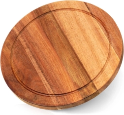 Planche ronde en bois d’acacia 25 cm pour couper et servir