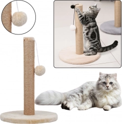 Griffoir pour chats tour marron clair 40 cm x 30 cm