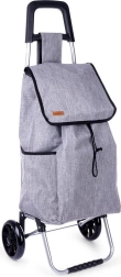 Chariot de courses avec sac en tissu 40 l, gris