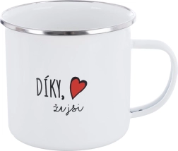 Mug émaillé « Merci d’être là » 0,57 l
