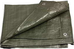 Bâche de protection verte avec œillets 3 × 5 m, 100 g/m²