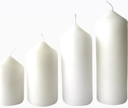 Bougies de l'Avent Provence, 4 tailles - 4 pièces – Blanche