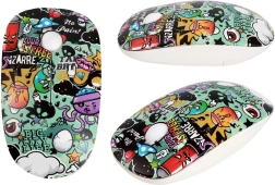 Souris sans fil au design graffiti 1600 DPI