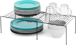 Étagère de cuisine métallique extensible 34,5–48 cm, noire