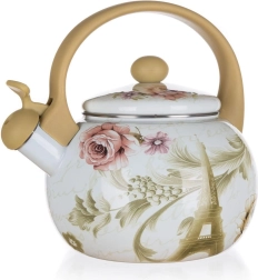 Bouilloire émaillée sifflante PARIS 2,2 l, diamètre 19 cm