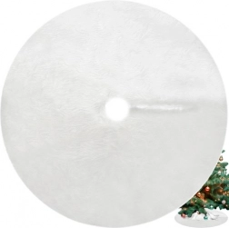 Tapis textile de Noël pour sapin 90 cm blanc