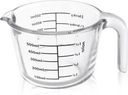Verre doseur de cuisine en verre 500 ml