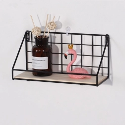 Étagère murale avec barre, style LOFT 29,5 cm - noir