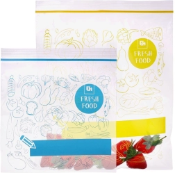 Sachets zippés pour aliments 20× 1,2 l + 20× 2,5 l, 40 pcs