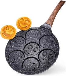 Poêle en granit pour œufs avec 7 empreintes BLACK & WOOD 26 cm