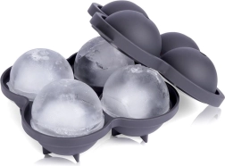 Moule en silicone pour boules de glace 4 pcs, diamètre 8 cm