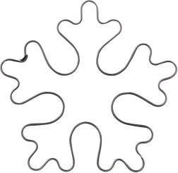 Emporte-pièce en inox flocon 6 cm