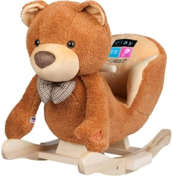 Ourson à bascule en peluche avec sons PlayTo, brun