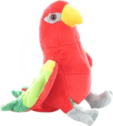 Lori rouge en peluche 18 cm