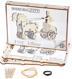 Wooden City 3D puzzle mécanique en bois Char romain