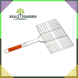 Grille de barbecue pliable à grille verrouillable 34 × 22 × 58 cm