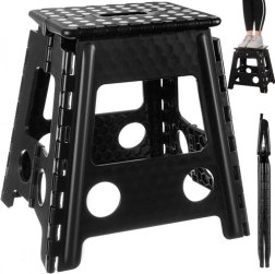 Tabouret pliant noir et blanc 39 cm