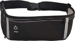 Ceinture de course réfléchissante avec sangle réglable et poche pour bouteille