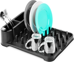 Égouttoir à vaisselle noir 41 × 32,5 × 11 cm Vilde