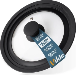 Couvercle universel en verre et silicone 18/20/22 cm Vilde