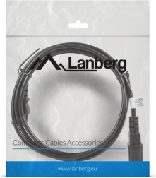 LANBERG câble d’alimentation rallonge IEC C13–C14, 1,8 m, noir