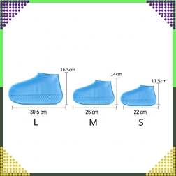 Sur-chaussures en silicone imperméables contre la pluie et les surfaces glissantes, taille L